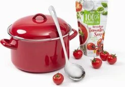 Stamppot / Soeppan, ø24cm, Rood Emaille, Voccelli 7 Stamppot / Soeppan, ø24cm, Rood Emaille, Voccelli -Thuiskeuken 1200x836 5