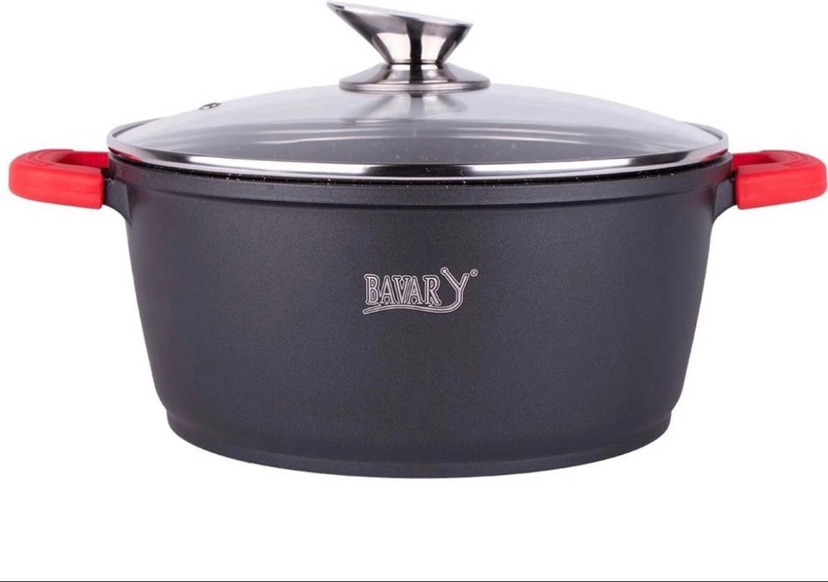 Bavary KATG22 Pan - Braadpan - Soeppan - Ø 22 Cm - Inductie - Keramisch - 3.3 Liter - Zwart 3 Bavary KATG22 Pan - Braadpan - Soeppan - Ø 22 Cm - Inductie - Keramisch - 3.3 Liter - Zwart