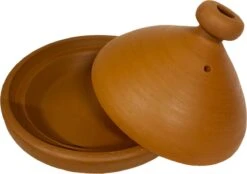 Marokkaanse Authentieke Handgemaakte Aardewerk Tajine Naturel 33 Cm - Ongeglazuurd En Loodvrij -Thuiskeuken 1200x845 9