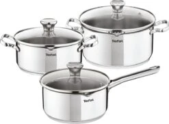 Tefal Duetto 3-delige Kookset - Steelpan Ø 16 Cm, Kookpan Ø 20/24 Cm