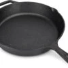 Navaris Gietijzeren Koekenpan - Braadpan Van Gietijzer - Ronde Skillet - Geschikt Voor Alle Warmtebronnen - Ø 25 Cm - Ovenbestendig Tot 260?graden
