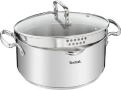 Tefal Duetto+ Pannenset -10 Delig- 5 Pannen - Kookpannenset - Zilver - Afdruipdeksels 18 Tefal Duetto+ Pannenset -10 Delig- 5 Pannen - Kookpannenset - Zilver - Afdruipdeksels -Thuiskeuken 1200x893