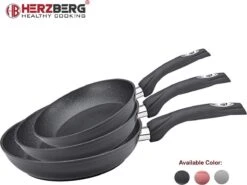 Herzberg HG-FP3: 3-Delige Koekenpan Van Gesmeed Aluminium 20/24/28 - ZILVER -Thuiskeuken 1200x898 6