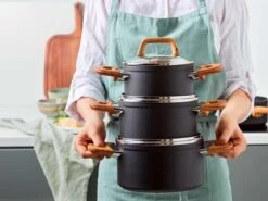 Gero Mark Kookpannenset - 4-delig - Zwart - Houtlook Grepen - Inductie - PFAS-vrij -Thuiskeuken 1200x900 12