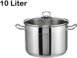 Haushalt Soeppan Met Glazen Deksel - 10 Liter- RVS -Thuiskeuken 1200x905 16