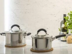 Sola Pannenset Venice - 4 Delig - Ø 16,16,18,20 Cm - Zilver - RVS - Sandwichbodem -Thuiskeuken 1200x906 3