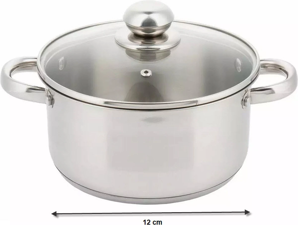 Kinghoff 4325 - Kookpan Met Deksel - Ø 12 Cm 3 Kinghoff 4325 - Kookpan Met Deksel - Ø 12 Cm