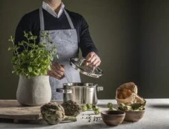 Sola Pannenset Juvia - 4 Delig - Ø 16,16,18,20 Cm - Zilver - RVS - Sandwichbodem -Thuiskeuken 1200x911