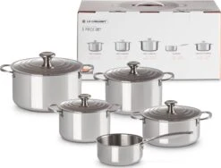 LE CREUSET - RVS Plus - Pannenset 5-delig -Thuiskeuken 1200x915 1