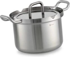 BK-Q-Linair Master Glas Kookpan 18 Cm - RVS - Glazen Deksel - Veilig Afgietsysteem - Inductie -Thuiskeuken 1200x967