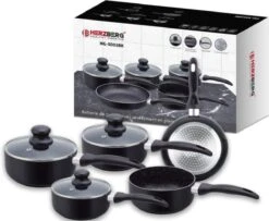 Herzberg HG-5003BK: 8 Pieces Marble Cookware Set - Black 13 Herzberg HG-5003BK: 8 Pieces Marble Cookware Set - Black -Thuiskeuken 1200x987 1