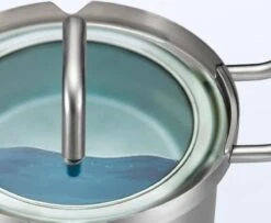 BK-Q-Linair Master Glas Kookpan 18 Cm - RVS - Glazen Deksel - Veilig Afgietsysteem - Inductie -Thuiskeuken 1200x987