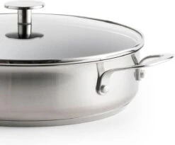 KitchenAid Stainless Steel Hapjespan Met Glazen Deksel ø28cm - RVS - Inductie - Anti-aanbak -Thuiskeuken 1200x995 4