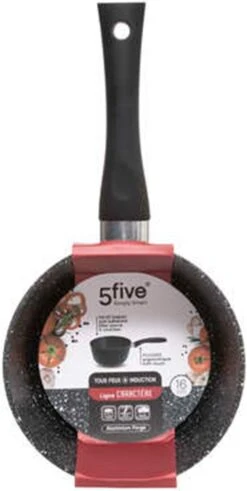 5Five - Steelpan/sauspan - Alle Kookplaten Geschikt - Zwart - D16 Cm -Thuiskeuken 604x1200