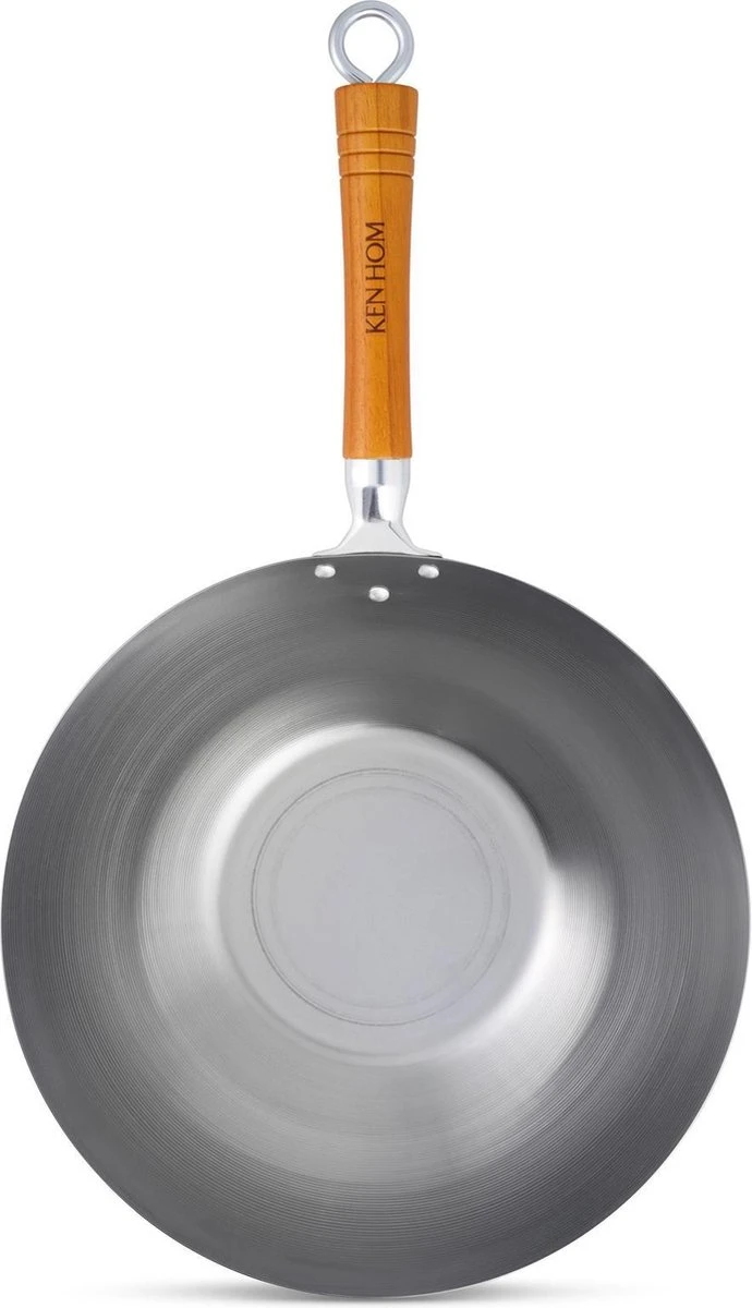 Ken Hom Classic Wok - Ø 32cm In Koolstofstaal En Houten Greep 6 Ken Hom Classic Wok - Ø 32cm In Koolstofstaal En Houten Greep - Afbeelding 4