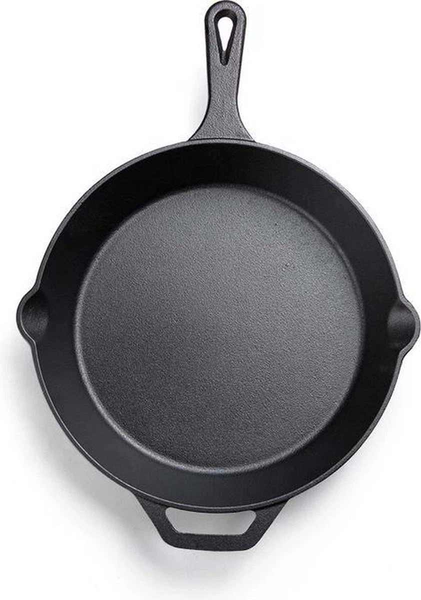 Koock Amsterdam® Skillet Gietijzer - Koekenpan - Geschikt Voor Alle Warmtebronnen Incl. BBQ En Inductie 5 Koock Amsterdam® Skillet Gietijzer - Koekenpan - Geschikt Voor Alle Warmtebronnen Incl. BBQ En Inductie - Afbeelding 3