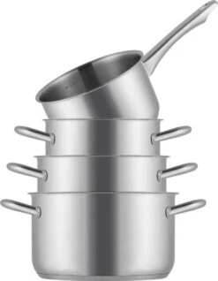 Sola Pannenset Blizz - 4 Delig - Ø Cm - Zilver - RVS - Sandwichbodem 27 Sola Pannenset Blizz - 4 Delig - Ø Cm - Zilver - RVS - Sandwichbodem -Thuiskeuken 933x1200