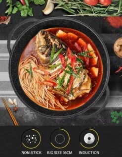 Cheffinger | Luxe Wokpan Met Deksel | 36CM | Alle Warmtebronnen | Oriental -Thuiskeuken 935x1200